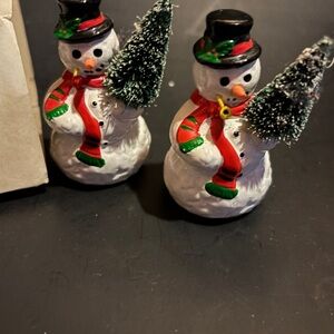 Department 56 Snow Village, A Tree for Me set of 2 Snowman Figurines